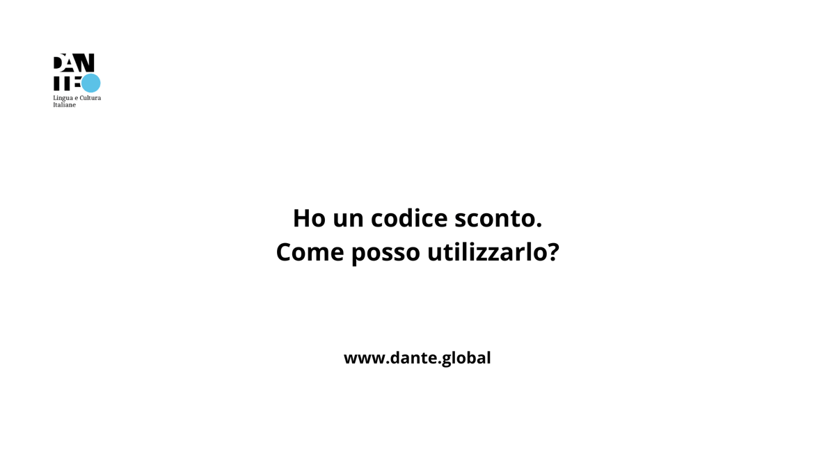 codice sconto dante.global