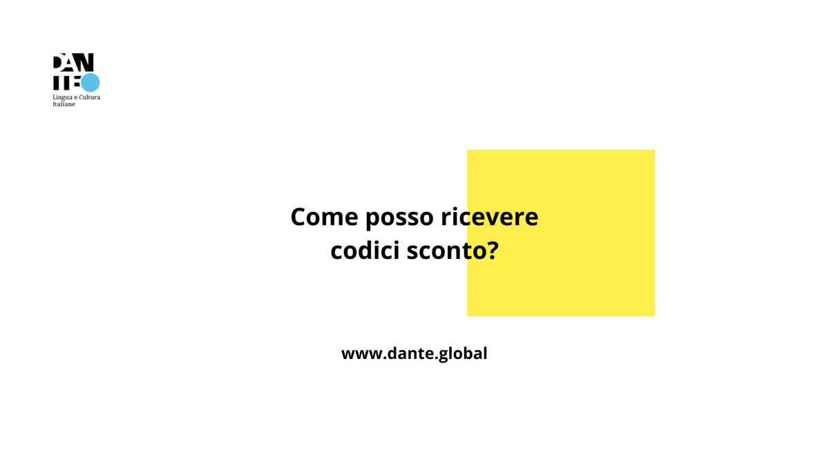 codici sconto dante.global