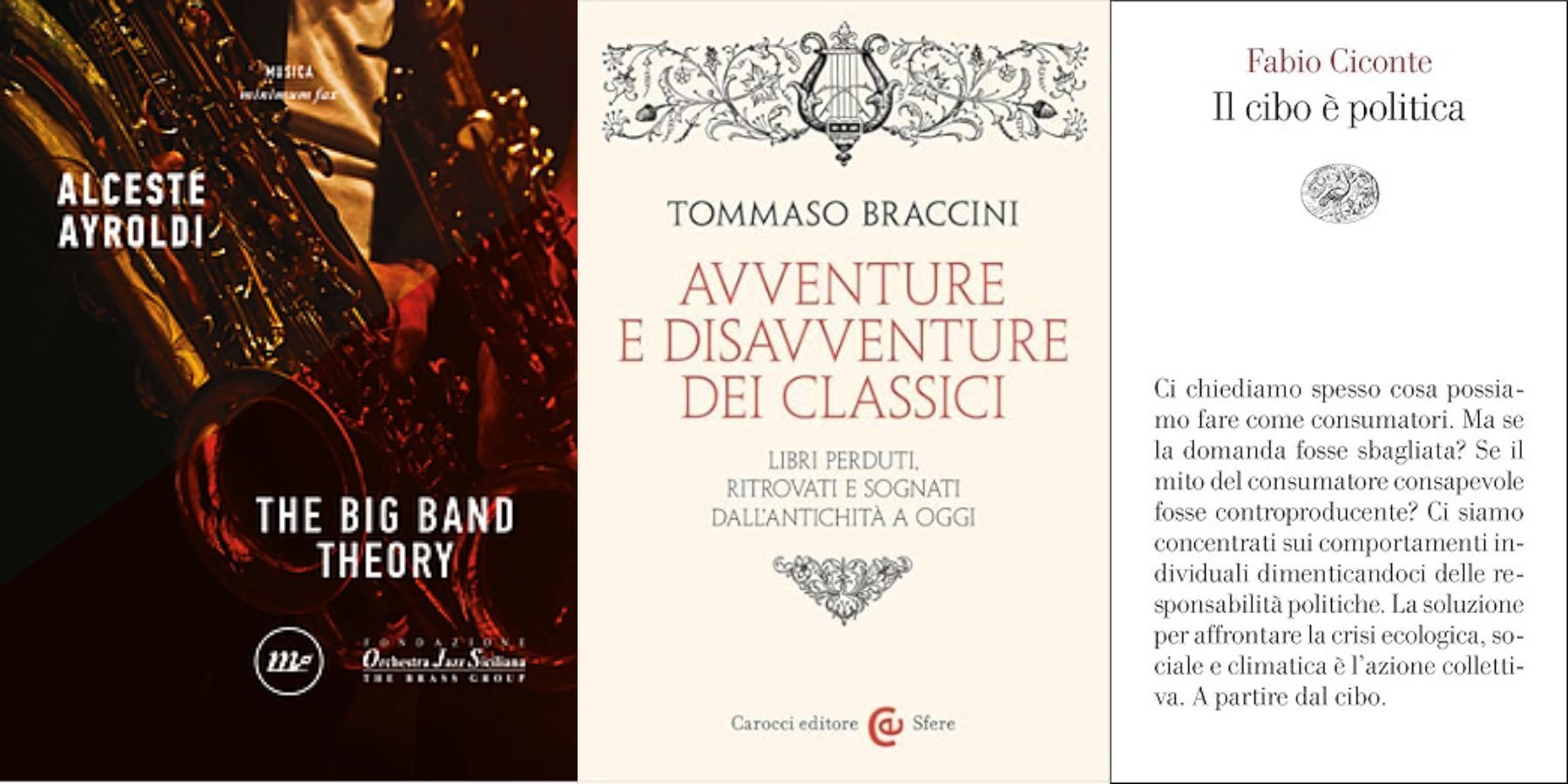 I libri della settimana: Ayroldi, Braccini, Ciconte.